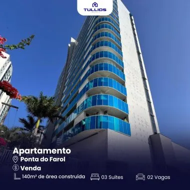 Apartamento à venda na Ponta do Farol – Vista Mar! 