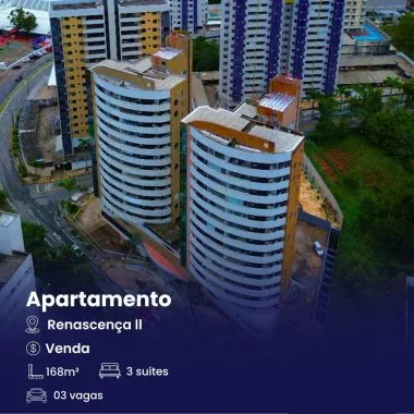 Apartamento à venda no Renascença 2 - O luxo, o conforto e a localização que você sempre sonhou!