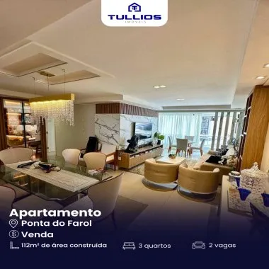 Apartamento Alto Padrão na Ponta do Farol | Nascente ✨