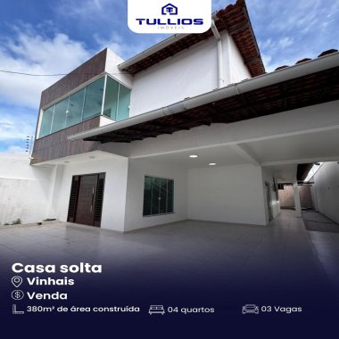  Casa à venda no Vinhais – Estilo, segurança e lazer em um só lugar!