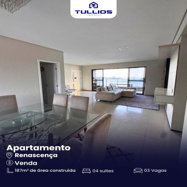 Apartamento à venda no Renascença – Espaço, conforto e uma vista que inspira!