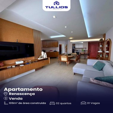 Apartamento à venda no Renascença – Funcionalidade, conforto e bom gosto em cada detalhe!