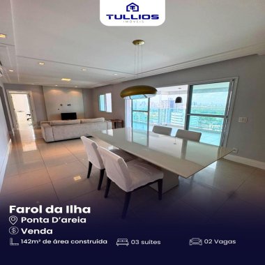 Apartamento à venda no Farol da Ilha – Vista deslumbrante, conforto e elegância em cada ambiente!