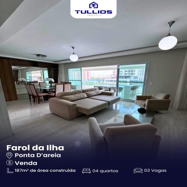 Apartamento à venda no Farol da Ilha – Amplitude, vista encantadora e alto padrão em cada detalhe!