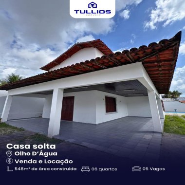 Casa duplex à venda no Olho D’Água – Ampla, funcional e com lazer completo!
