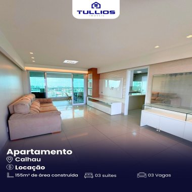 Apartamento para locação no Calhau – Vista mar, espaço e sofisticação