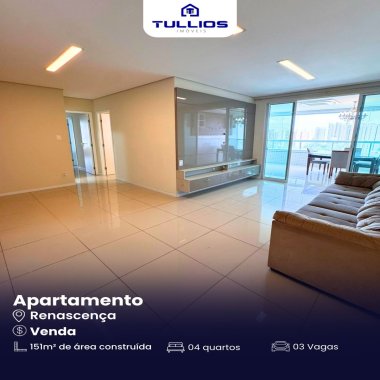 APARTAMENTO À VENDA NO RENASCENÇA – FRENTE MAR